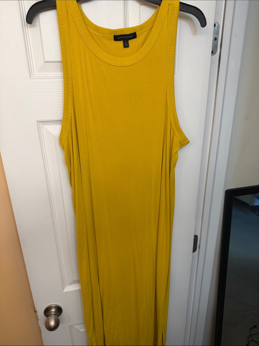 Banana Republic Sleeveless Maxi Dress in Mustard Yellow